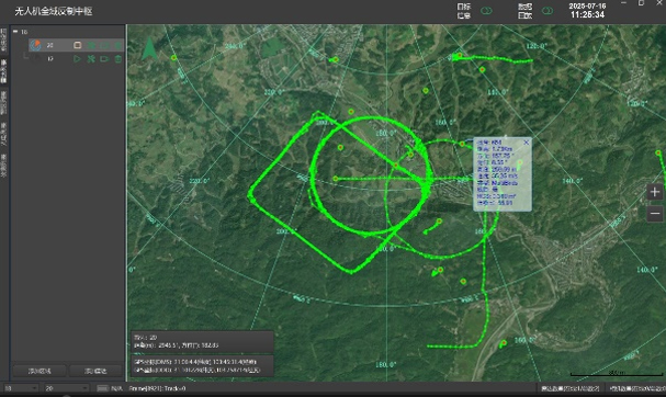显示雷达在受限空域检测小型无人机的界面